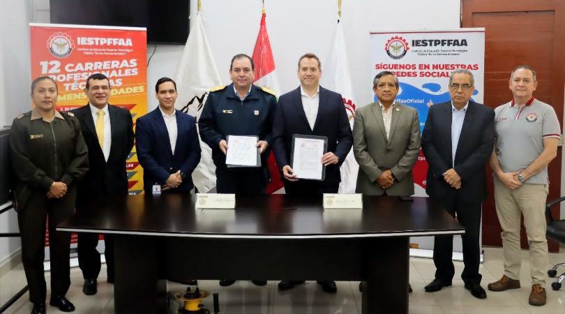 La compañía minera Volcan fortalece alianza con el Instituto de Educación Superior Tecnológico Público de las Fuerzas Armadas